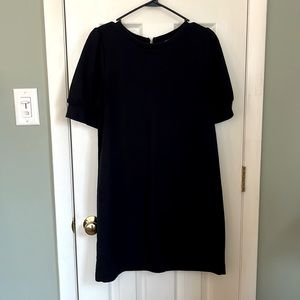 LOFT navy casual short sleeve dress medium petite